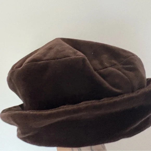 Winnie The Pooh Brown Beret Adult Hat Fall Pooh Orange Flowers 90s Embroidered - Picture 5 of 9